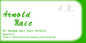 arnold maic business card